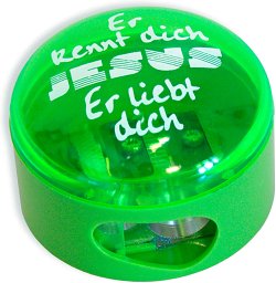 Doppel-Anspitzer - Er kennt dich, grün