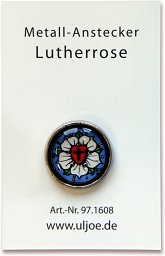 Metall-Anstecker Lutherrose