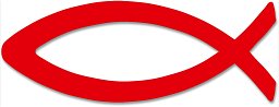 Aufkleber Fisch, rot