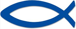 Aufkleber Fisch, blau