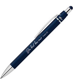 Metall-Kugelschreiber mit drehbarem Fidget, blau