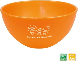 Mehrweg-Müslischale für Kids, orange