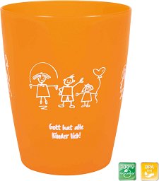 Kinder-Mehrweg-Becher, orange