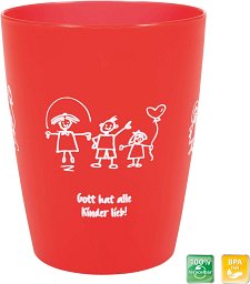 Kinder-Mehrweg-Becher, rot