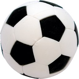 Radiergummi Fußball, schwarz