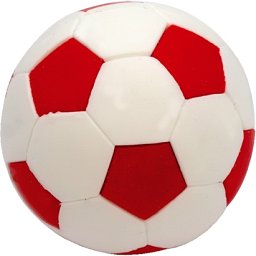 Radiergummi Fußball, rot