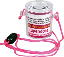Lupendose - rund, neonpink