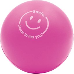 Softball Smiley, pink