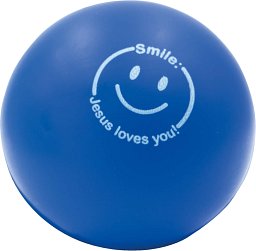 Softball Smiley, blau
