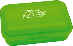 Frühstücksdose „Seid reichlich dankbar“, grün