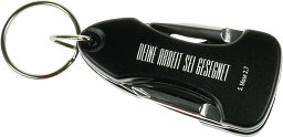 Schlüsselanhänger Multitool mit LED, schwarz