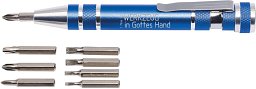 Stift-Bit-Set, 8-teilig, blau