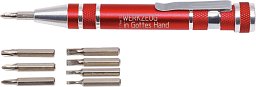 Stift-Bit-Set, 8-teilig, rot