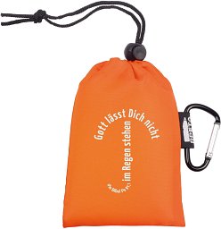 Regenponcho, orange