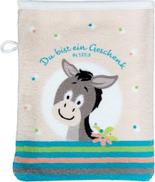 Waschhandschuh für Kinder - Esel Felix