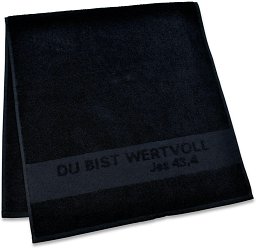 Handtuch „wertvoll“, schwarz