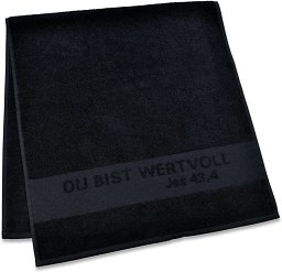 Dusch- und Badetuch, schwarz