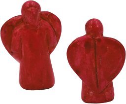 Taschenengel, Speckstein, „Ich bin bei dir“, rot