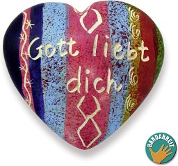 Handschmeichler Speckstein-Herz, Gott liebt dich
