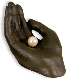 Skulptur - Perle in Hand