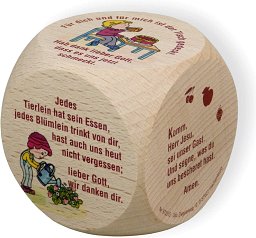 Gebetswürfel, 6cm, Tischgebete