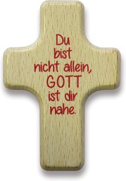Handkreuz „Du bist nicht allein“