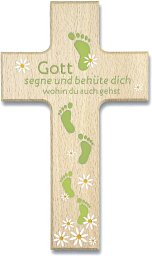 Holzkreuz - Gott segne und behüte dich