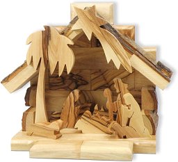 Krippe aus Olivenholz