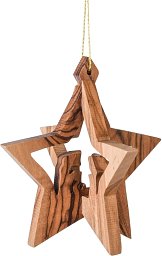 3-D-Baumschmuckanhänger Krippe in Stern