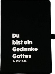 Notizbuch DIN A5 aus rPET-Filz, schwarz