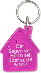 Schlüsselanhänger - Haus, pink