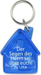 Schlüsselanhänger - Haus, blau