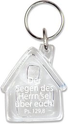 Schlüsselanhänger - Haus, klar