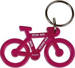 Schlüsselanhänger Fahrrad, pink