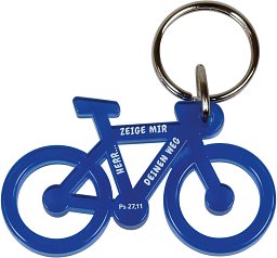 Schlüsselanhänger Fahrrad, blau