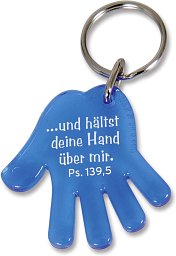 Schlüsselanhänger Hand, blau