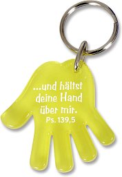 Schlüsselanhänger Hand, gelb