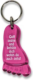 Schlüsselanhänger Fuß, pink
