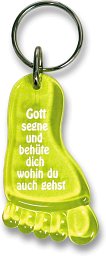 Schlüsselanhänger Fuß, gelb
