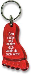 Schlüsselanhänger Fuß, rot