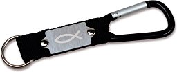 Schlüsselanhänger Karabinerhaken, schwarz