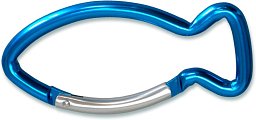 Schlüsselanhänger - Karabinerhaken, blau