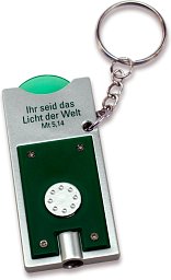 Schlüsselanhänger mit Einkaufswagenchip, grün