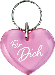Schlüsselanhänger Herz, aquapink