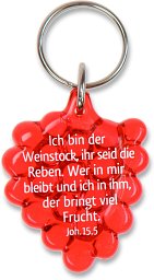 Schlüsselanhänger Weintraube, rot