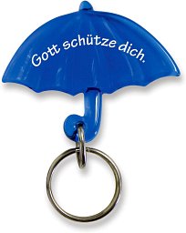 Schlüsselanhänger - Schirm, blau