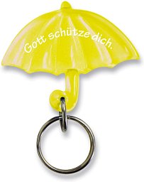 Schlüsselanhänger - Schirm, gelb