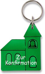 Schlüsselanhänger - Konfirmation, grün