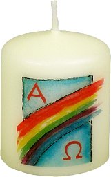 Kerze Alpha und Omega