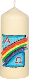 Kerze Alpha und Omega